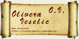 Olivera Veselić vizit kartica